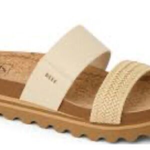 Reef Women's Tan and Cream Sandals